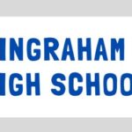 Ingraham High School header with two ram's head icons