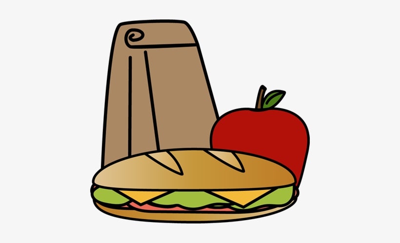 A sub sandwich in front of a red apple and brown paper bag.