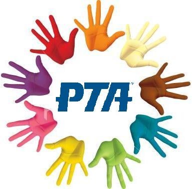 PTA with colorful hands in a circle