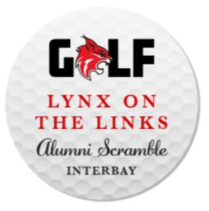 Golf ball with Golf Lynx on the Links Alumni Scramble Interbay