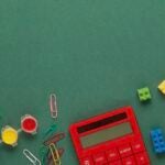School Supplies. Paper, Pencils, Scissors, Eraser.
