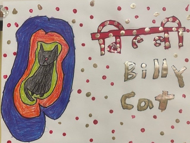 Students studied mentor artist Nikheel Aphale, before creating their own mixed medium script/illustration art pieces based on Hindi Calligraphy