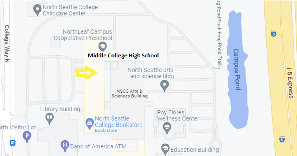 Map Location of Middle College at Seattle U