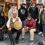 MCHS Students with Yakima Nation Elder Glen Pinkham