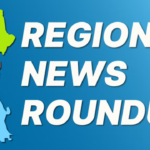 Map sections of Seattle broken up. Text: Regional News Roundup
