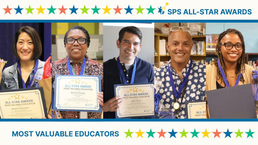 Five outstanding staff members honored as Q4 All-Star Award winners. Joanne Griesemer, Mike Renes, Sandra Mackey, Christopher RobertAmanda Simington