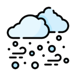 clipart of snow and clouds