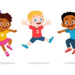 children jumping