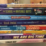 global reading challenge books - photo of their spine titles