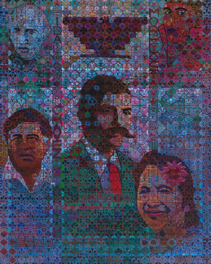 is a famous 2006 oil-on-canvas painting by artist Alfredo Arreguín housed at the National Portrait Gallery in Washington, D.C.