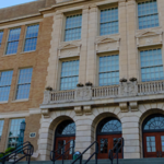 The front of Roosevelt High School building