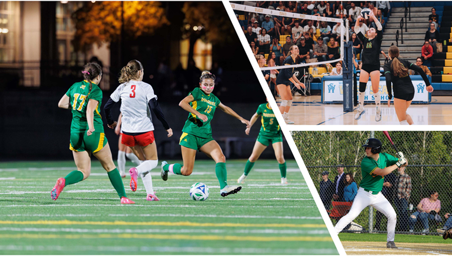 girls soccer, girls volleyball, boys baseball