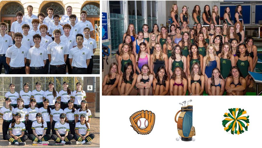 boys golf team, girls fastpitch team, girls swim and dive team