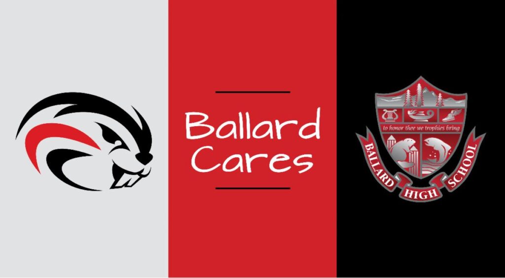 Beaver Head. BHS Shield and Text Ballard Cares