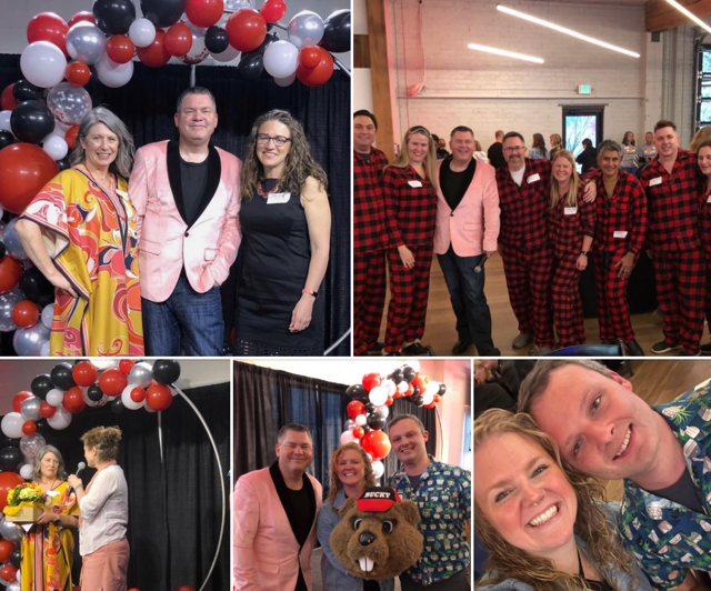 Collage of parents and staff at the Fundraising Gala.