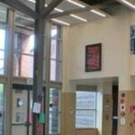 Ballard 2nd Floor Library and hallway with Mural