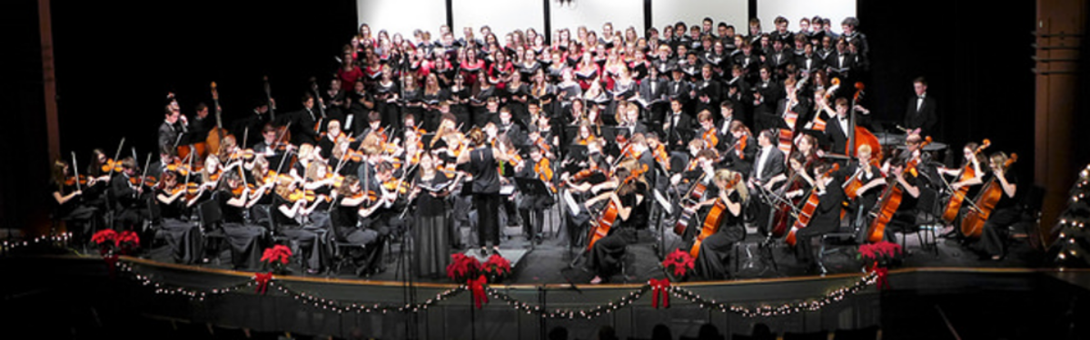 Orchestra and Choir on Stage