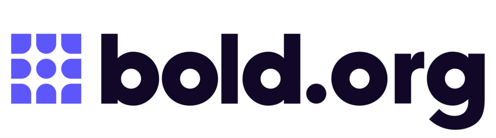 Bold.org Logo with blue and white boxes