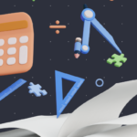 Paper, Science symbol, basketball, Calculator, Ruler