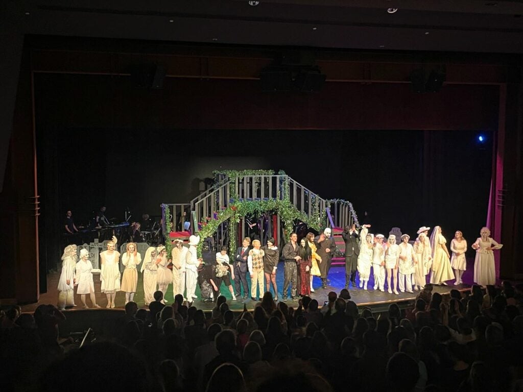Addams Family Cast on Stage