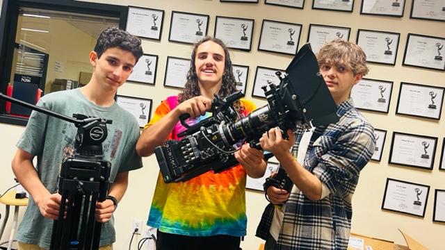 Digital Film students (3) with Camera Equipment
