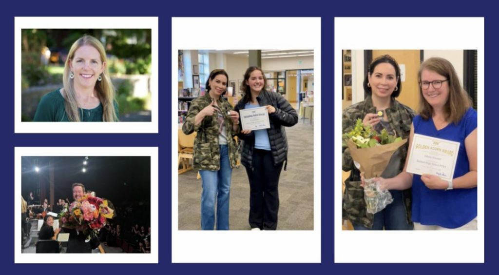 PTSA Volunteers with awards.