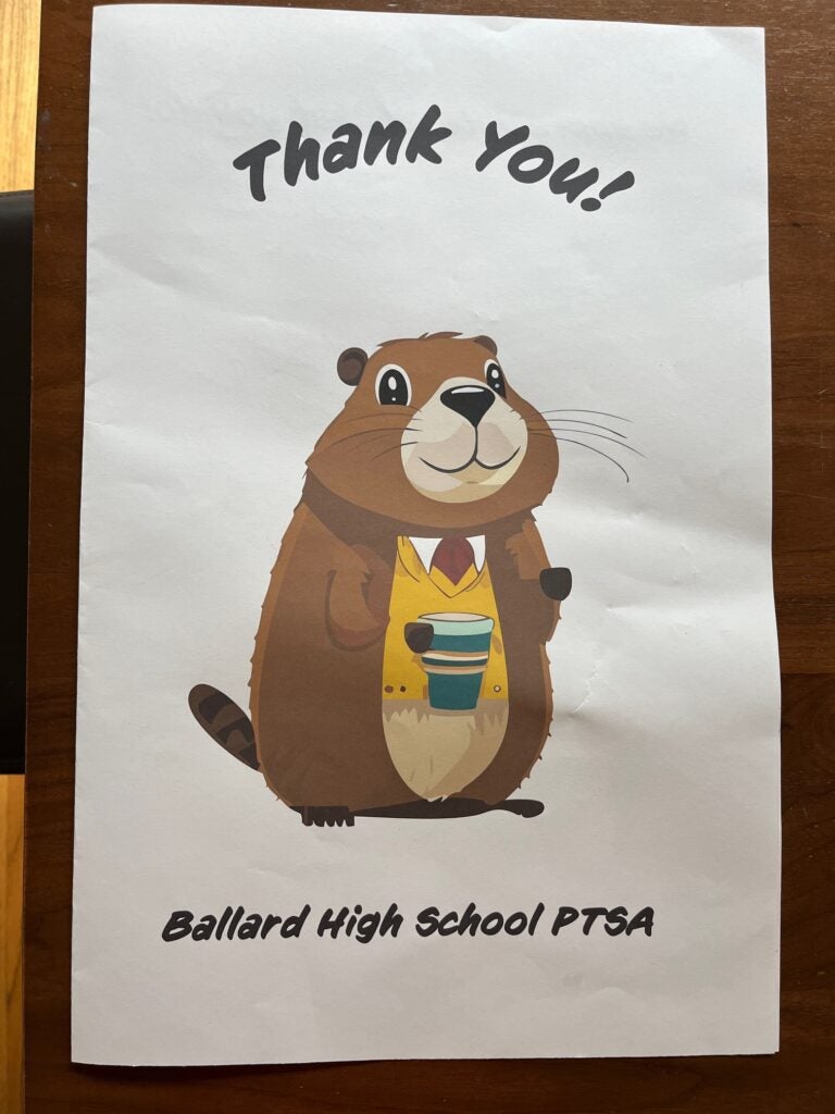 Beaver Thank You Card