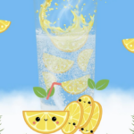 Glass of Lemonade and lemons