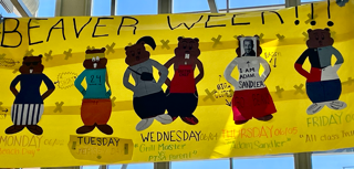 Beavers on a Banner with Days of the week.