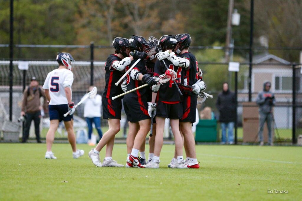 Boys Lacrosse team on the field.