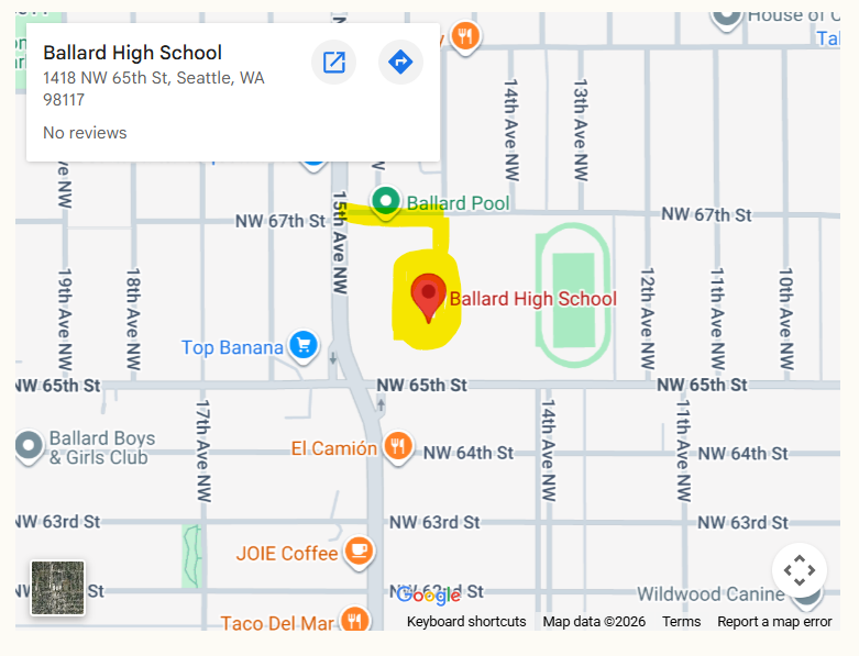 Location map of Ballard HS.