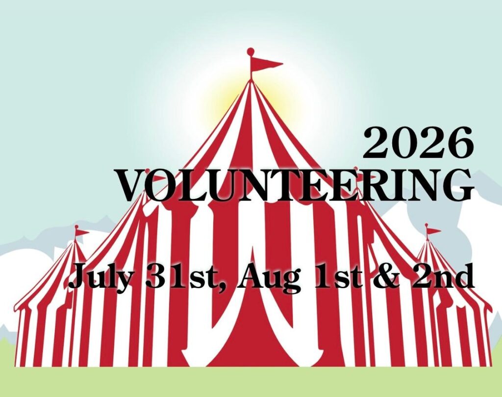 Magnolia Summerfest Tent.Text: 2026 Volunteering
