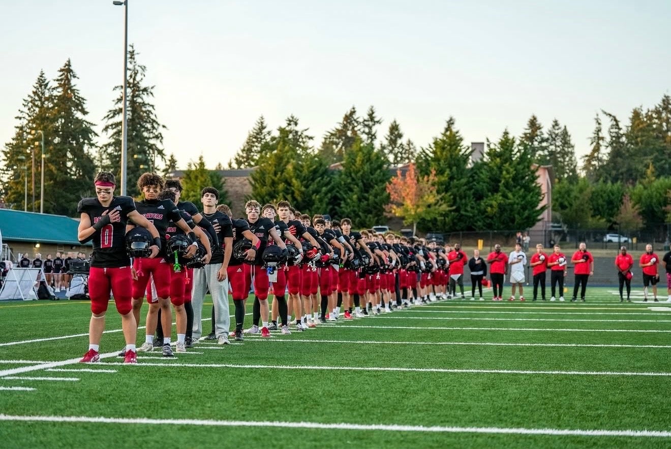 Football Team lined up.