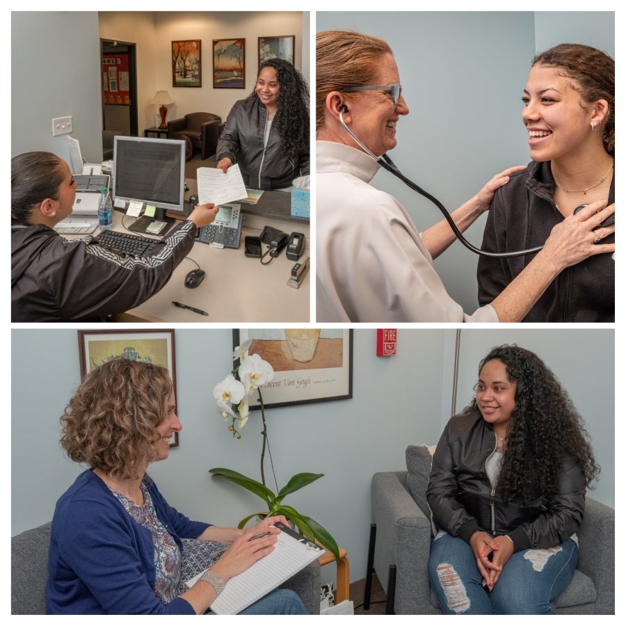 clinic staff and patients