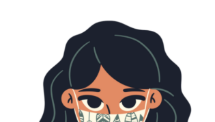 graphic of a person with a mask