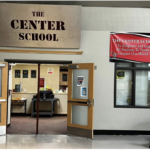 Center School Entrance with doors open